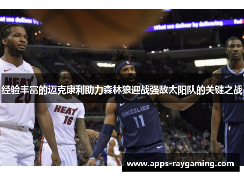 经验丰富的迈克康利助力森林狼迎战强敌太阳队的关键之战