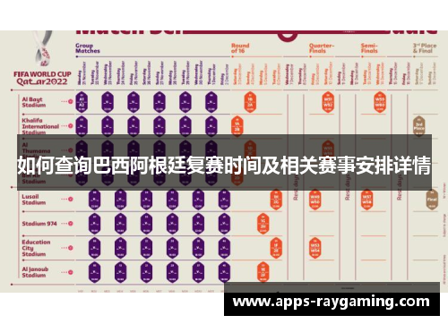 如何查询巴西阿根廷复赛时间及相关赛事安排详情